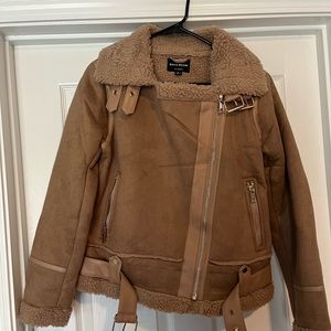 Haute Monde Tan Shearling Jacket